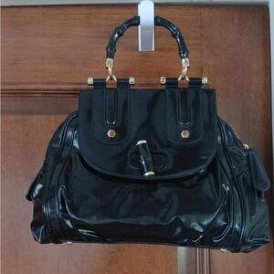 Gucci Shiny Black Shoulder Bag